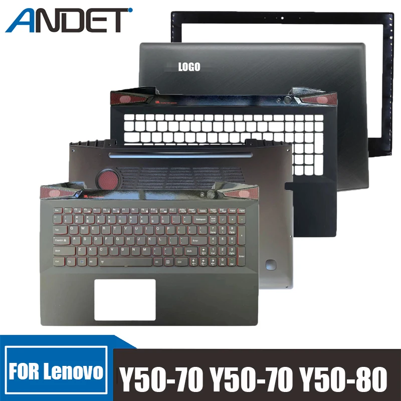 

New For Lenovo Y50-70 Y50P-70 Screen Back Cover Lcd Bezel Frame Keyboard No Touchpad Palmrest Upper Bottom Case Non-touch Type