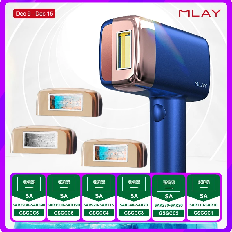 MLAY T14 Laser Hair Removal Device Ice Cooling IPL Laser Epilator Home Use Depilador for Women Replaceable Laser Hair Removal