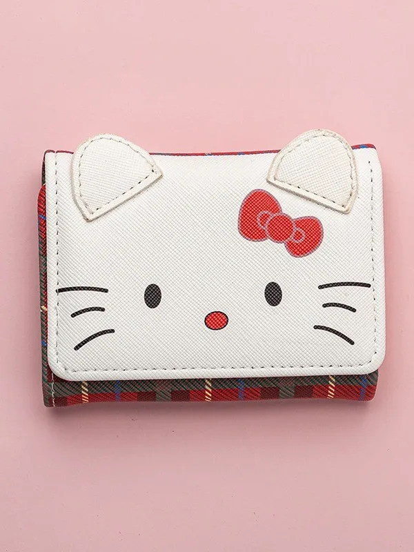 

Cute Hello Kitty Card Bag Cartoon Kawaii Anime Women Supplies Certificate Change Coin Bank Card Storage Bag Girl Gift Wholesale