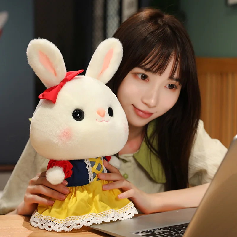 30cm Cute Rabbi with Skirt Plush Toys Lovely Rabbit in Princess Dress Plushie Dolls Toys for Children Girls Nice Birthday Gift