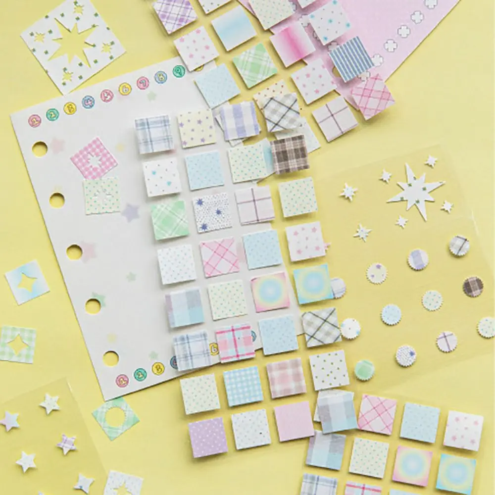 60mm*1m Die Cutting Tape Star Bubble Ins Style Diary Scrapbook Stickers Sparkling Aesthetic Stationery Stickers DIY Projects