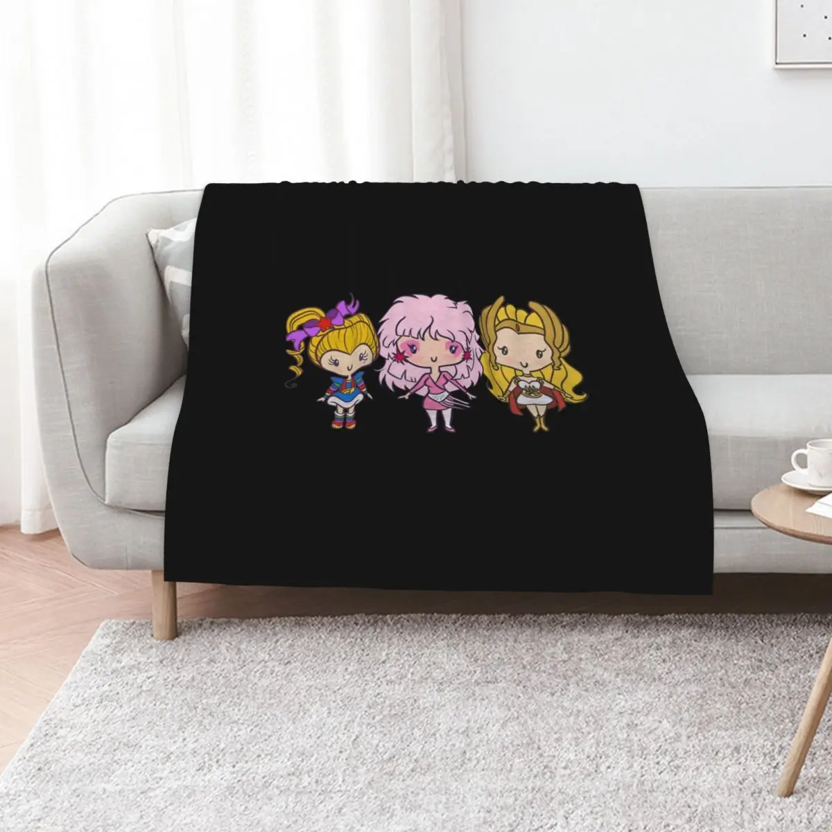 Lil' CutiEs- Eighties Ladies Throw Blanket Soft Plaid Picnic Cute Luxury Designer Camping Weighted Blankets