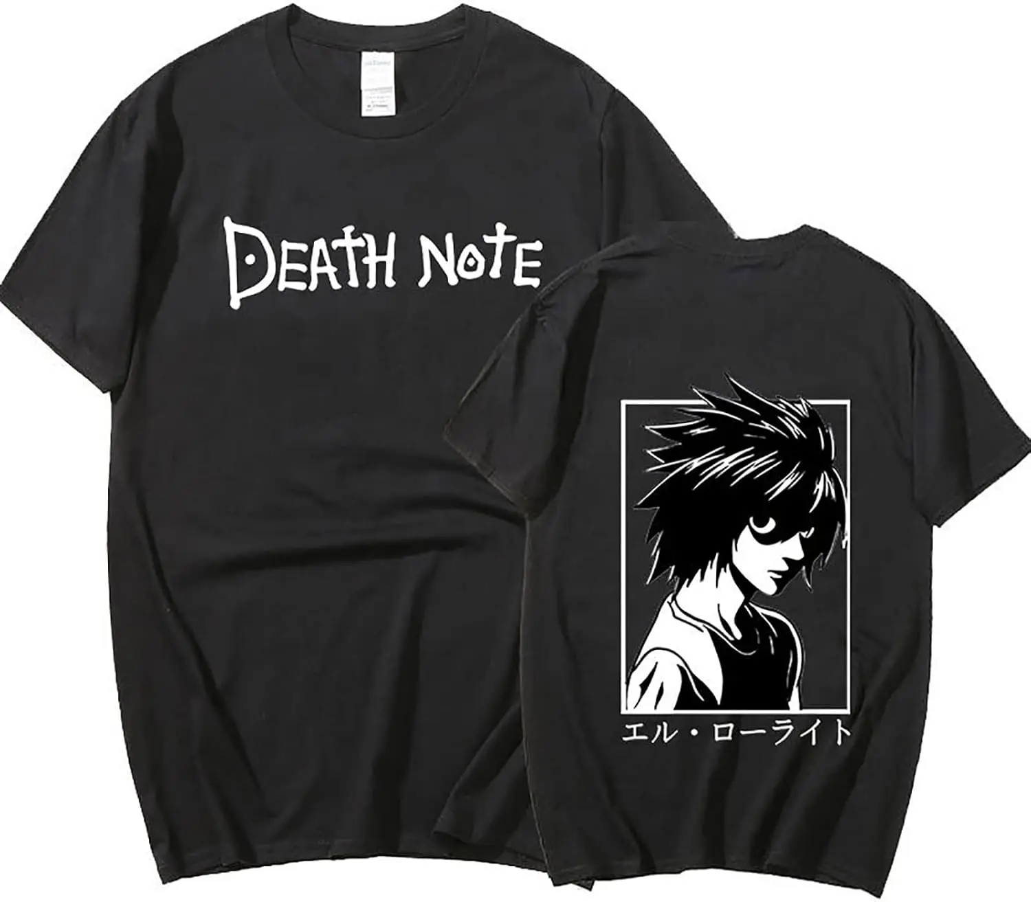 

jiminhope Anime Death Note T-Shirt Lose beiläufige Sport-T-Shirt Herren- und Damenoberteile