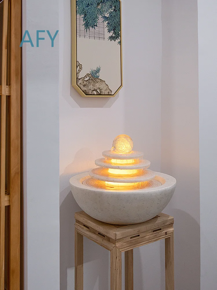 for Home Decor Water Fountain Ball Sculpture for Modern Living Room Luxury Indoor Outdoor Garden Water Feature Feng Shui