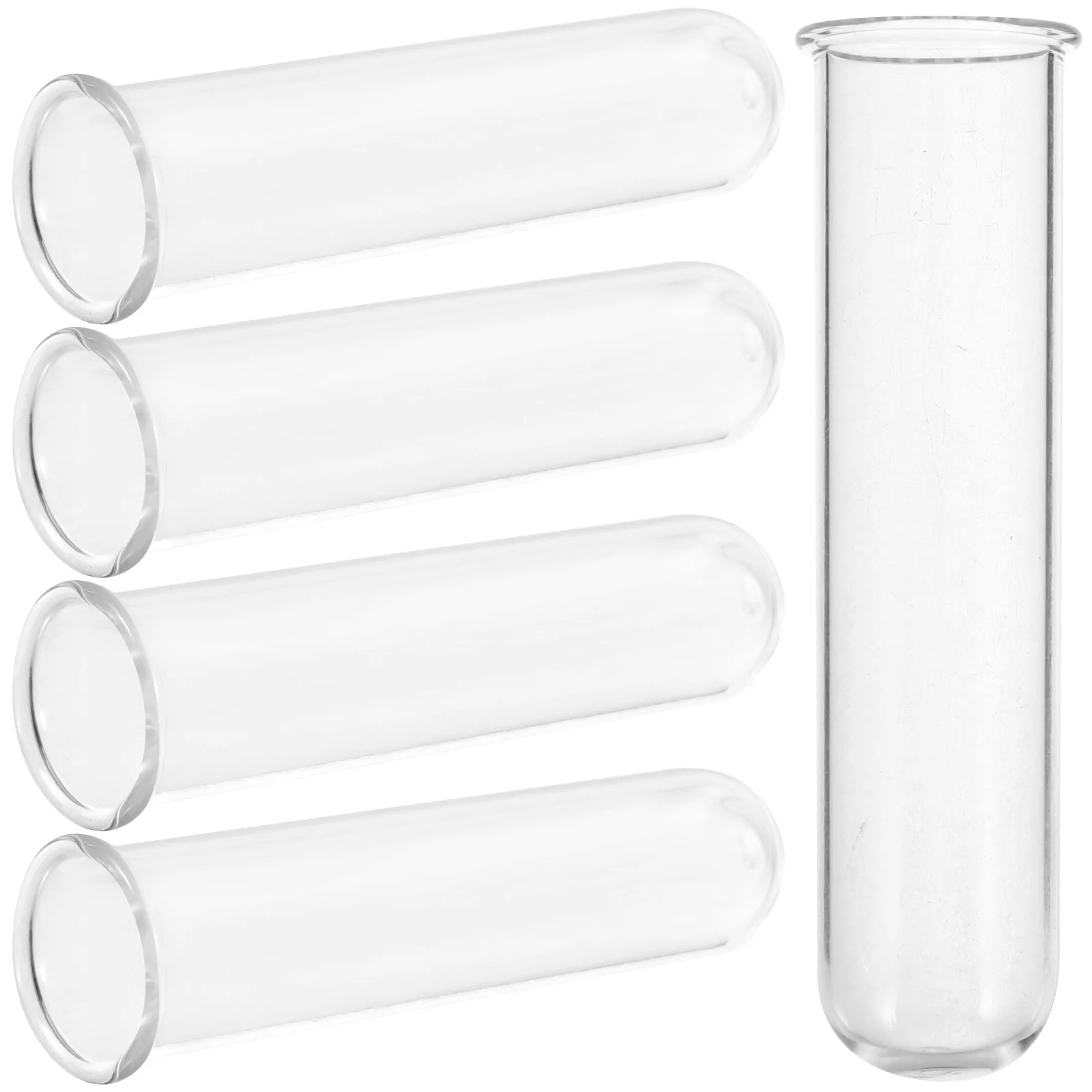 5 Pcs Glass Test Tubes Vase Transparent Plant Propagation Station Hydroponic Flower Container Water Tube For Plants Desktop