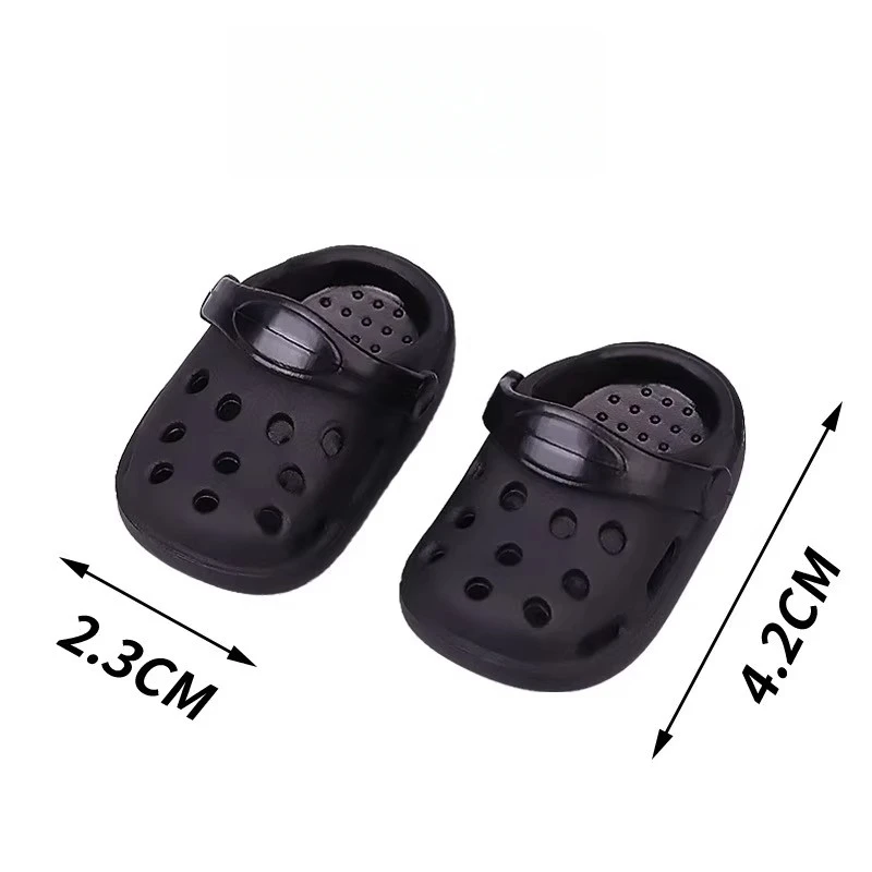 Labubu – sandales de plage d'été pour poupée Labubu de 17cm, chaussures à Mini trous V1 V2 V3, accessoires pour vêtements, jouets pour enfants, cadeau d'anniversaire