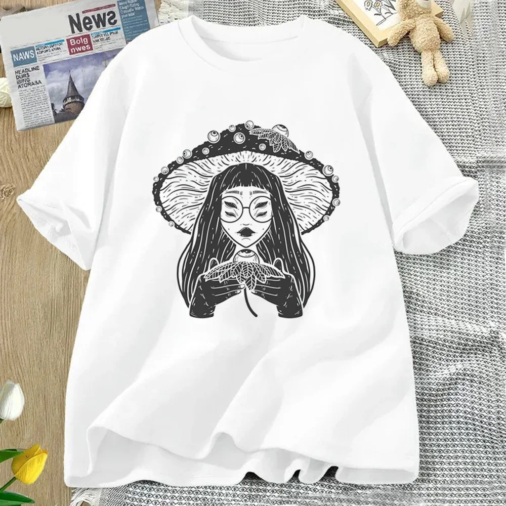 

Goblincore t-shirts women anime top girl 2000s funny clothes