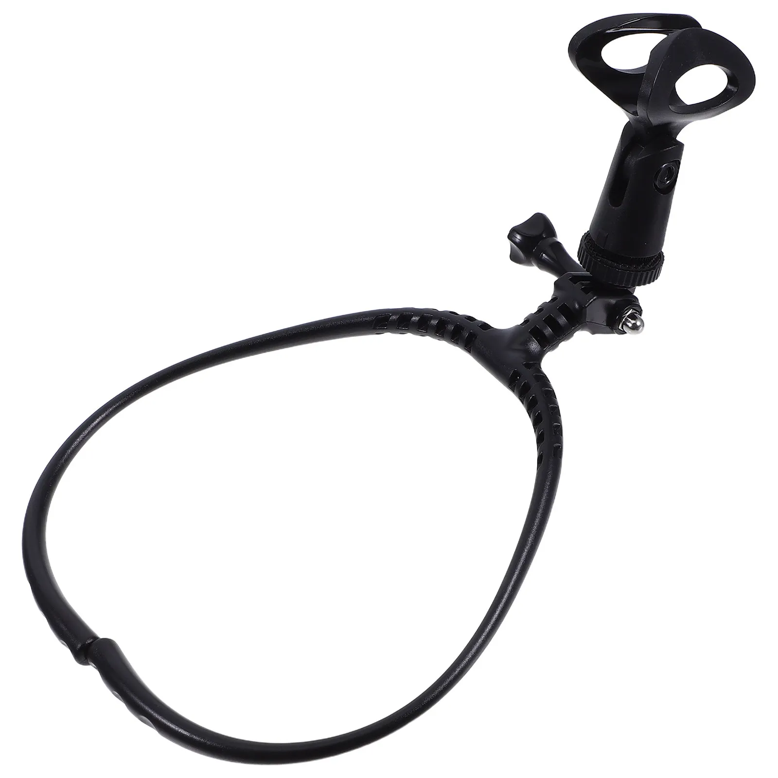 

Adjustable Microphone Holder for Neck Hanging Lightweight Ergonomic Comfort Long Wear Ideal for Singers Guitarists Hosts