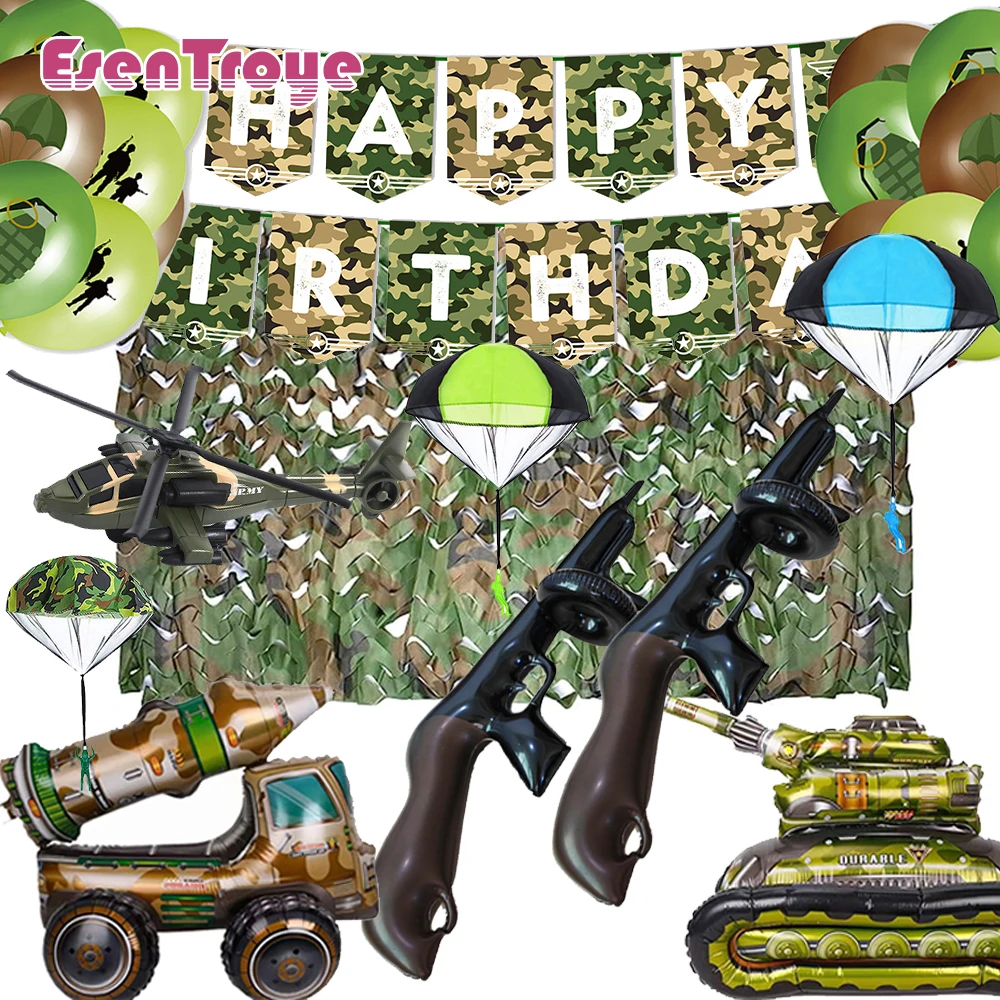 Camouflage Party Decorations Camo Netting Shooting Hide Military Birthday Backdrop Army Soldier Outdoor Hunting Party Supplies