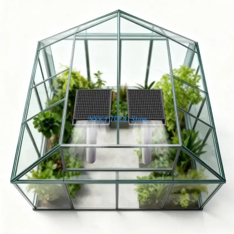 L8RC Metal Solar Panel Roof Exhaust Fan 3.6W 2500RPM Low Noise Ventilation Blower Ventilator Extractor Airduct