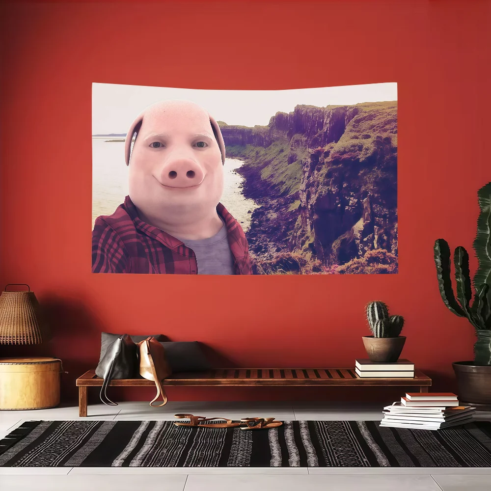 جون بورك يبتسم رمي العلم الديكور الفن نزهة حفلة المنزل معلقة التخييم في الهواء الطلق راية الحفلات #4