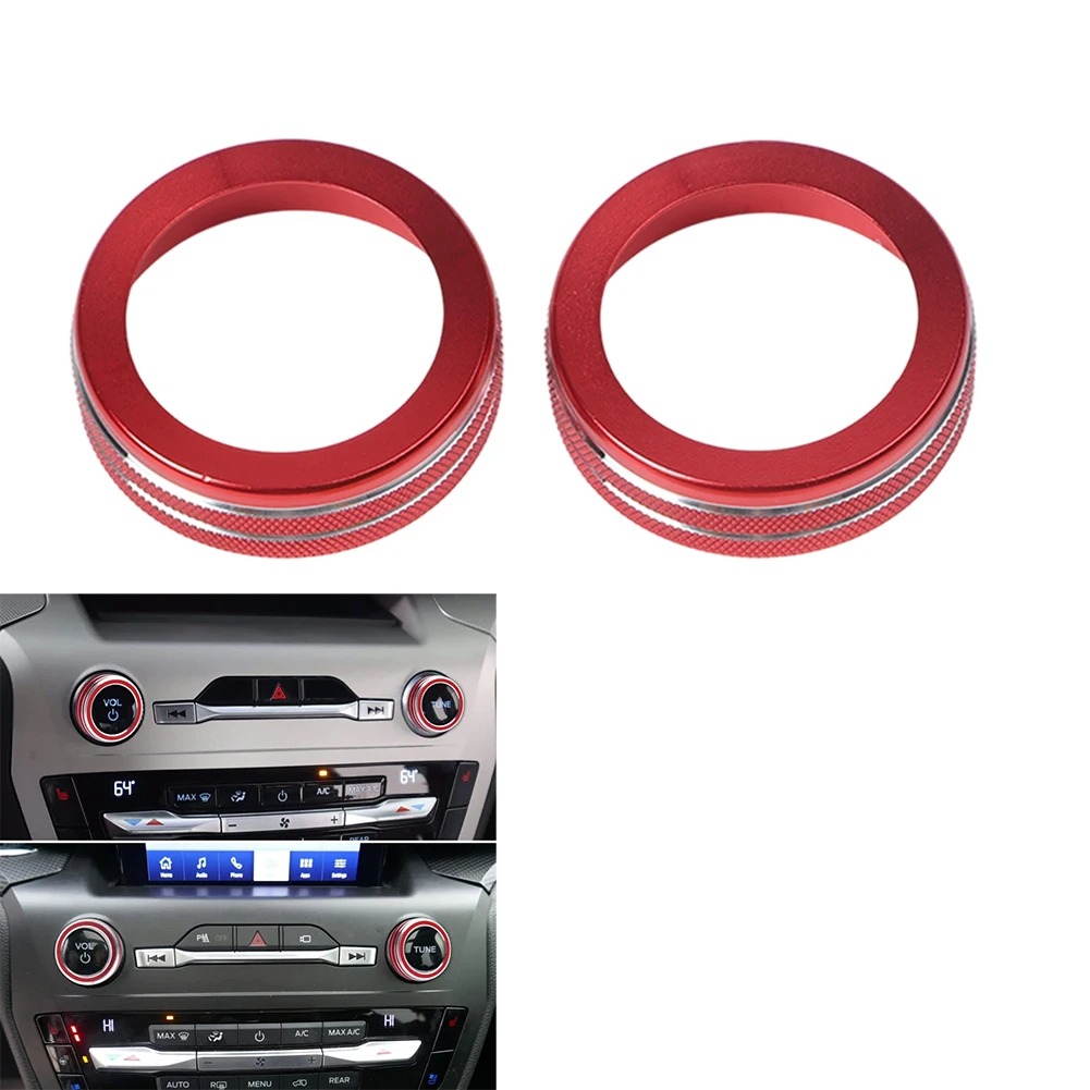 Volume Knob Cover Set for Ford For Explorer Models 2020 Through 2025 Made from Aluminum Alloy Interior Trim Accessory