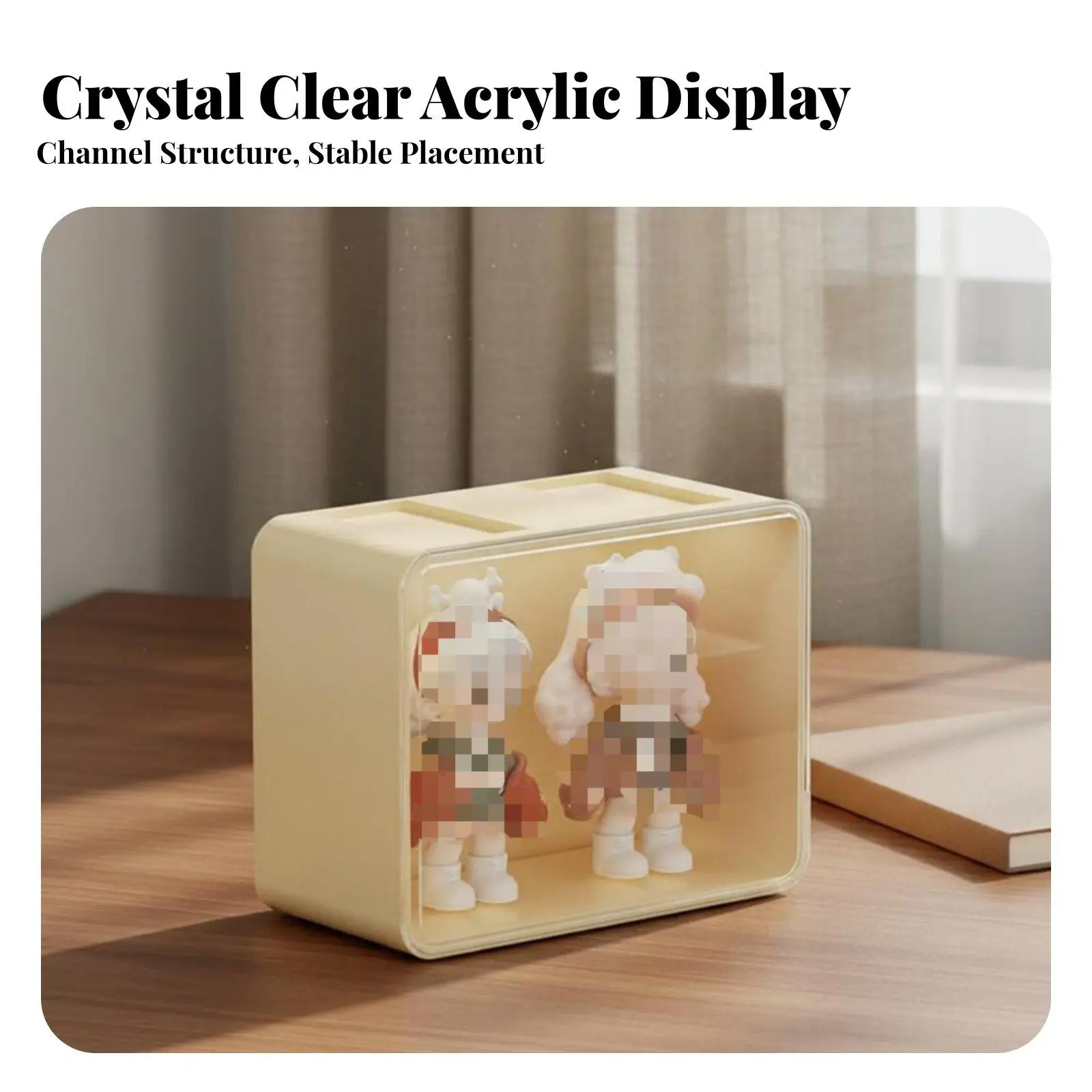 Clear Acrylic Display Case for Action Figures Stackable Showcase Box with Dust Protection for Miniature Paint Case Model Hobby