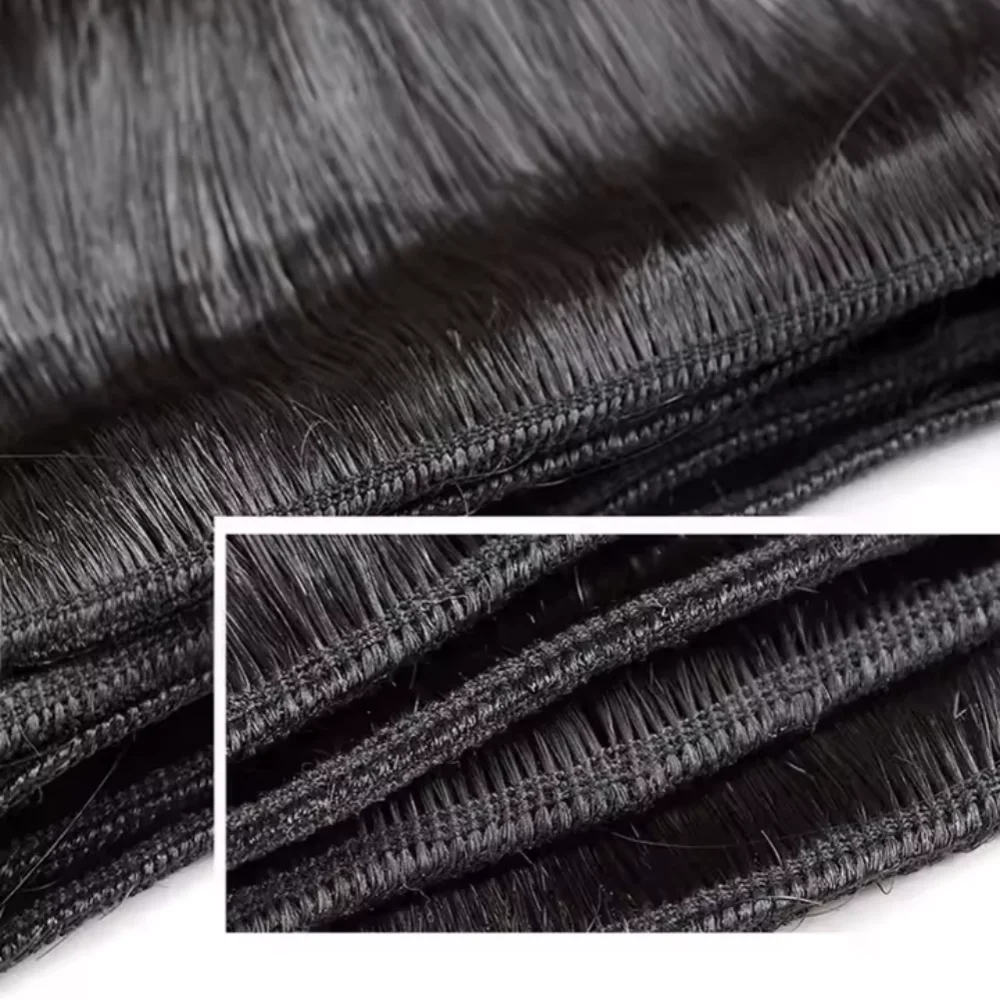 Fotografia 6: Extensões de Cabelo Humano Ondulado, Pacotes de Cabelo Humano Brasileiro Cor Natural, Pacotes de Cabelo Humano de 38 40 Polegadas, 1/3/4 Pacotes