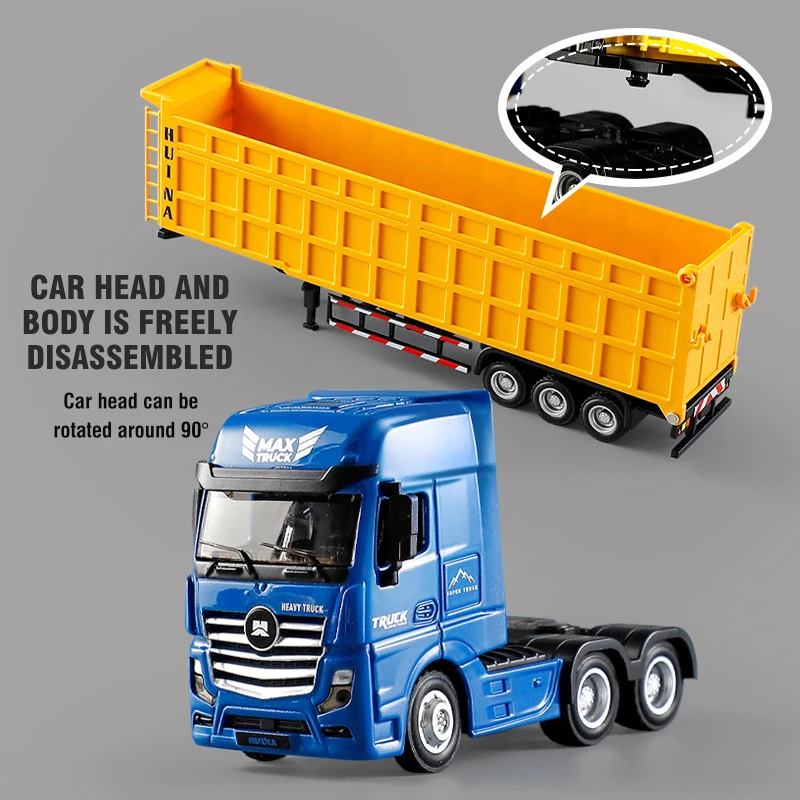 Huina 1:50 Alloy Model Cars Dumper Truck Alloy Truck Trucks Engineering Car Kids Toys for Boys Children Birthday Gift Home Decor