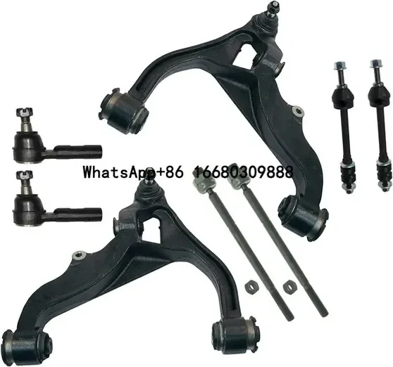 8pc Front Lower Control Arms Sway Bar Links Tie Rods Suspension Kit for RAM 1500 4WD 2011-2012