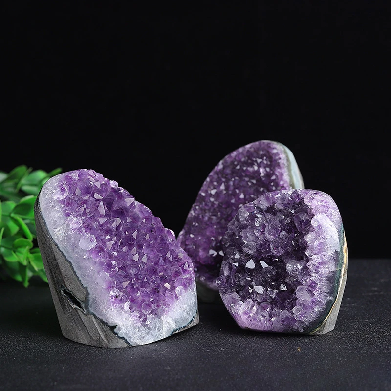 Large Natural Raw Amethyst Geode Purple Crystal Quartz Cluster Dream Energy Healing Thunder Stone Home Decoration Purple Crystal