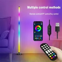 1/2PCS Smart RGB Floor Lamp Remote & APP Control Music Sync Corner Lighting Timer Modern Standing Lamp for Living Room Gaming