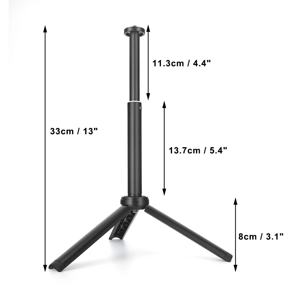 LUXCEO Portable Small Mini Tripod Stand Desk Tripod Photography Light Stand for Camera Video Light Ring Light LUXCEO P200 Q508A