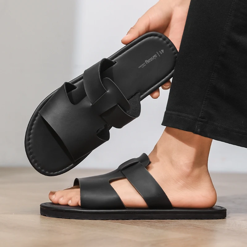 

Unisex Roman Style Large Size Slides Summer Casual Plus Size Design Non-slip Soft Sole Daily Outdoor Beach Sandals
