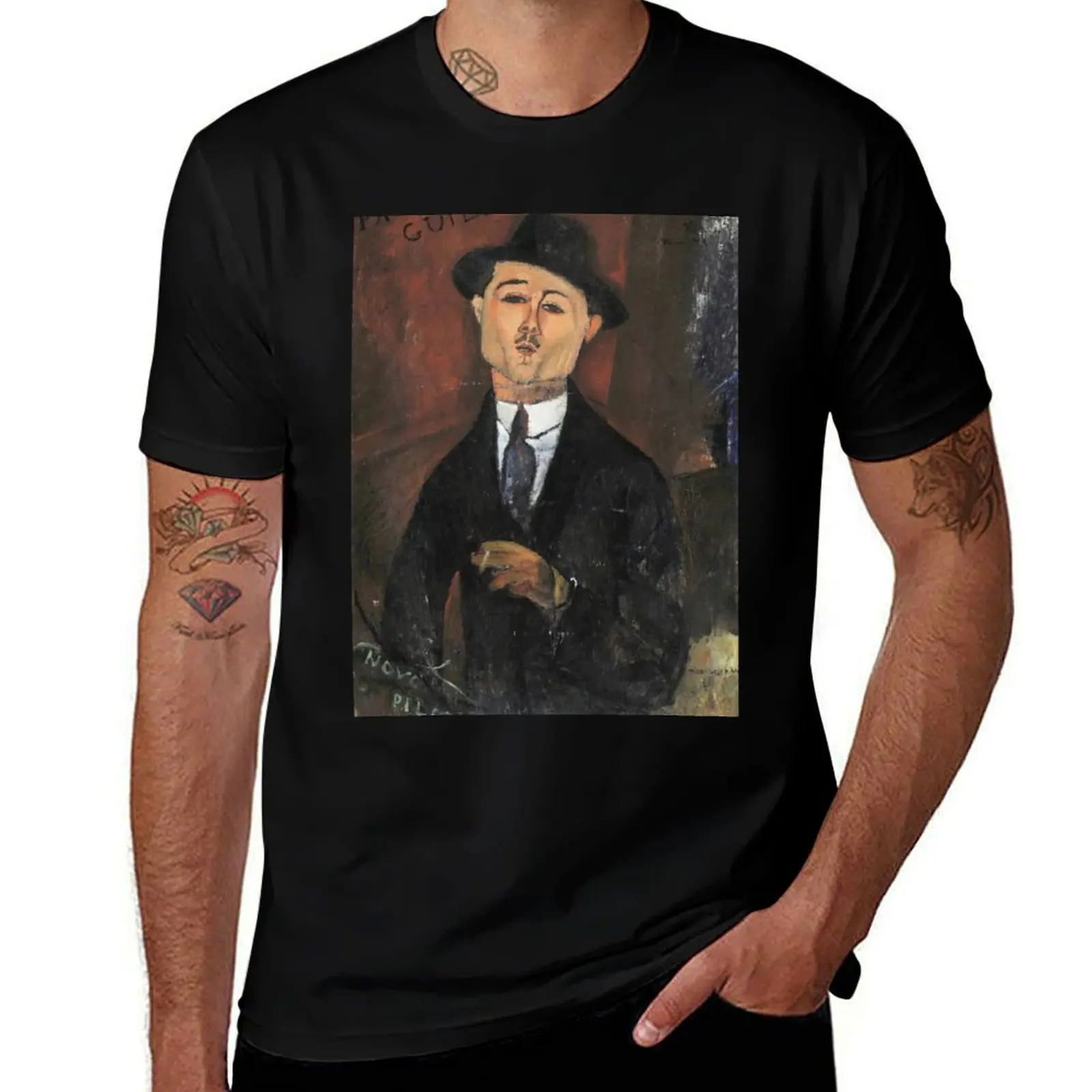 Amedeo Modigliani - Paul Guillaume, Novo Pilota T-Shirt vintage anime shirt tshirts personalised anime shirt Men's t shirts