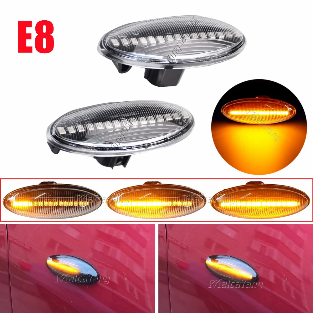 Indicador lateral LED dinámico, repetidor de señal de giro, apto para Toyota Yaris COROLLA Auris Mk1 E15 RAV4 Mk3, 2 uds.