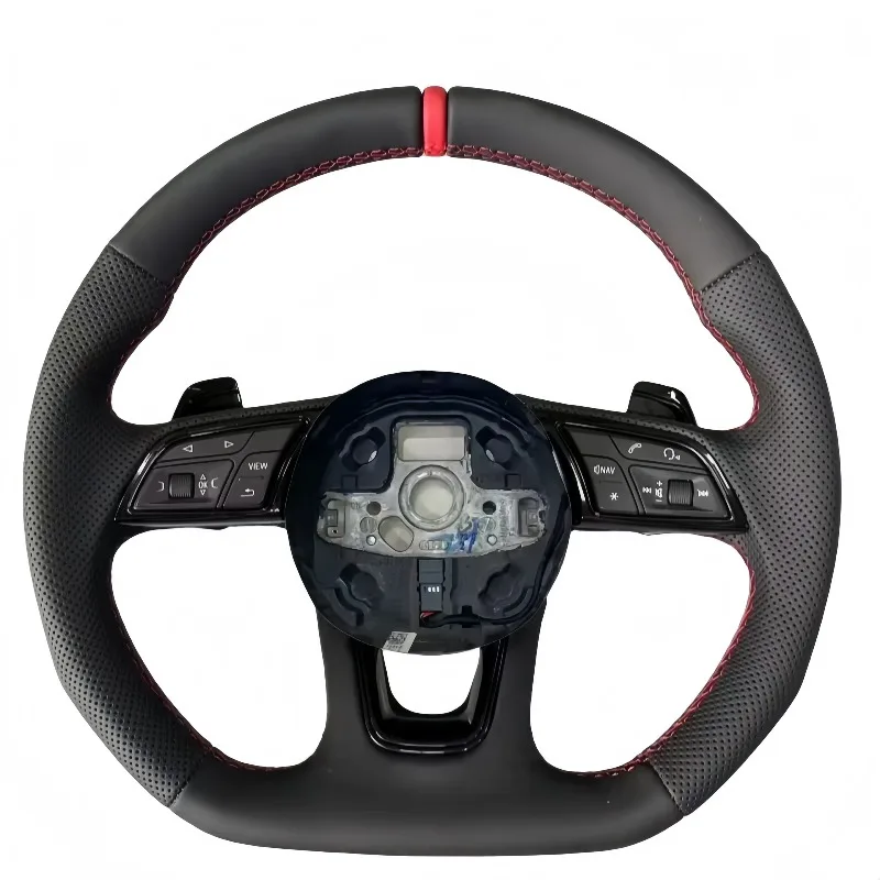 Sport Leather Steering Wheel for S3 8P S4 B8 S5 S6 S7 S8 A3 8V A3 8P A4 B8 A5 B8 A6 C7 A7 C7 A8 D4 Car Steering Wheel
