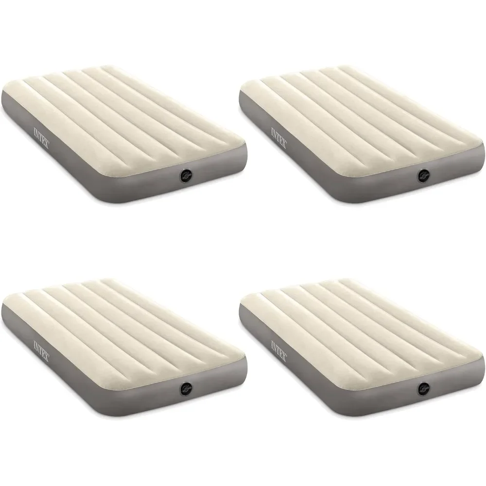 

Standard Series Single Height Inflatable Air Mattress, with 2 in 1 Extra Wide Valves, Supports Up to 300 pounds, Twin (4 Pack)