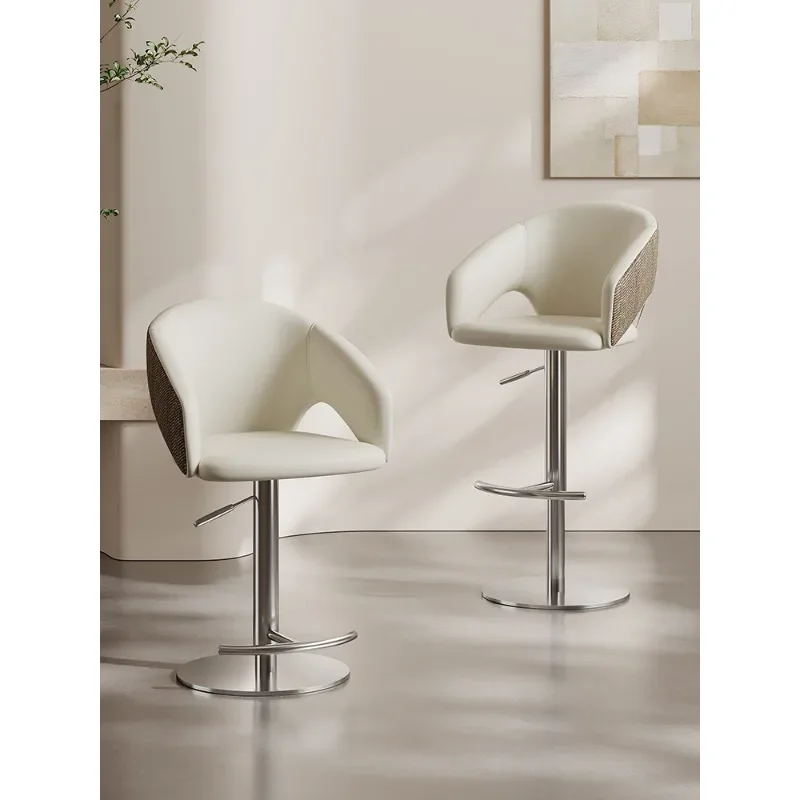 

Stainless steel Italian minimalist high stool household rotating lift