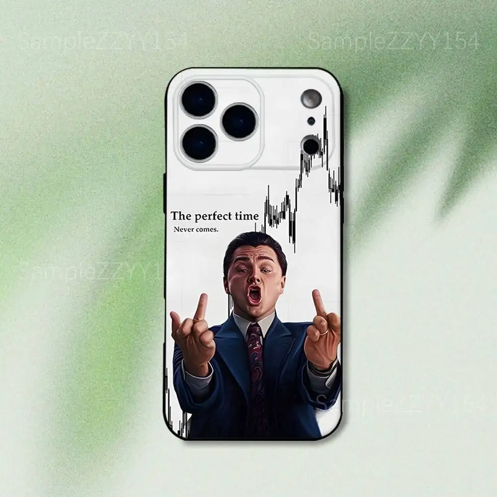 حافظة هاتف W-Wolf Of Wall Street لهاتف iPhone 17,16,15,14,13,12,Pro,Max,Plus,E,SE4,Air,Mini Black Soft Funda