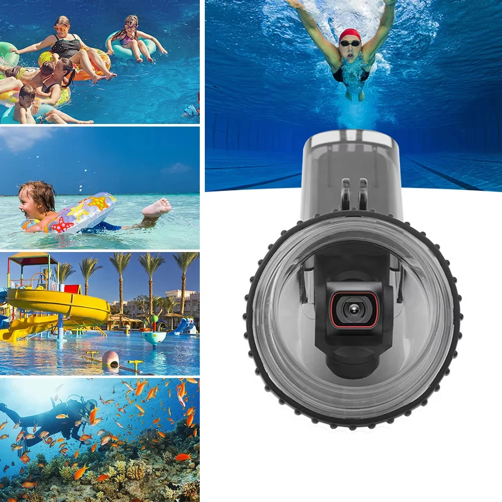 Sports Camera Waterproof Case Diving Housing 60M with Lanyard, Replacement for DJI Osmo Pocket 2 Action Camera