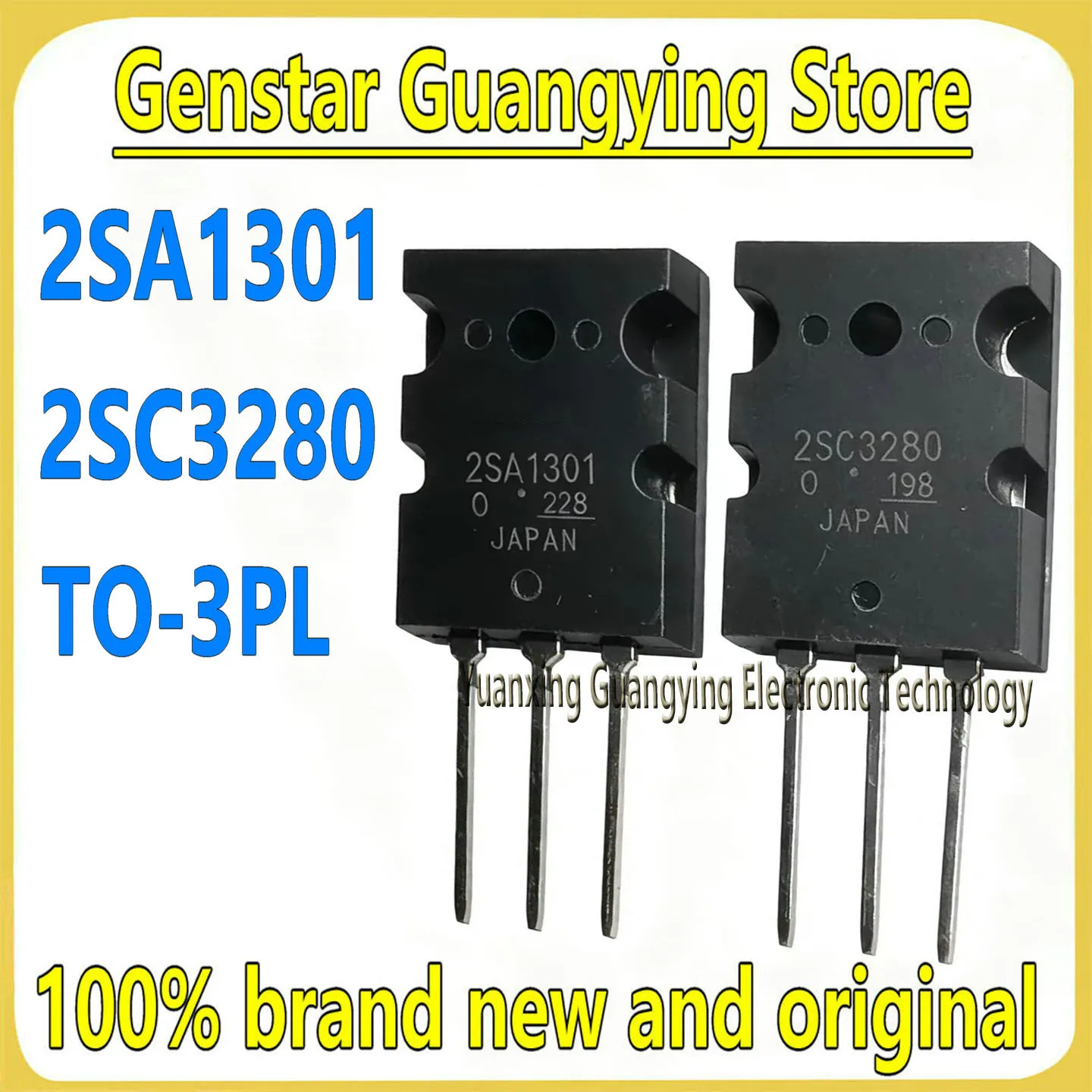 (10 pieces) 2SA1301 2SC3280 TO-3PL A1301 C3280 High-Power Audio Bipolar Transistors 100% Brand New, In Stock