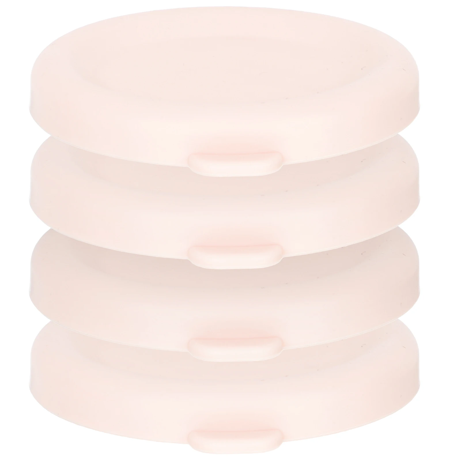 

4 Stainless Steel Sauce Cups Reusable Silicone Covers Kitchen Condiment Bowls Dipping Lids Vinegar Spice Dish Sauces Plates