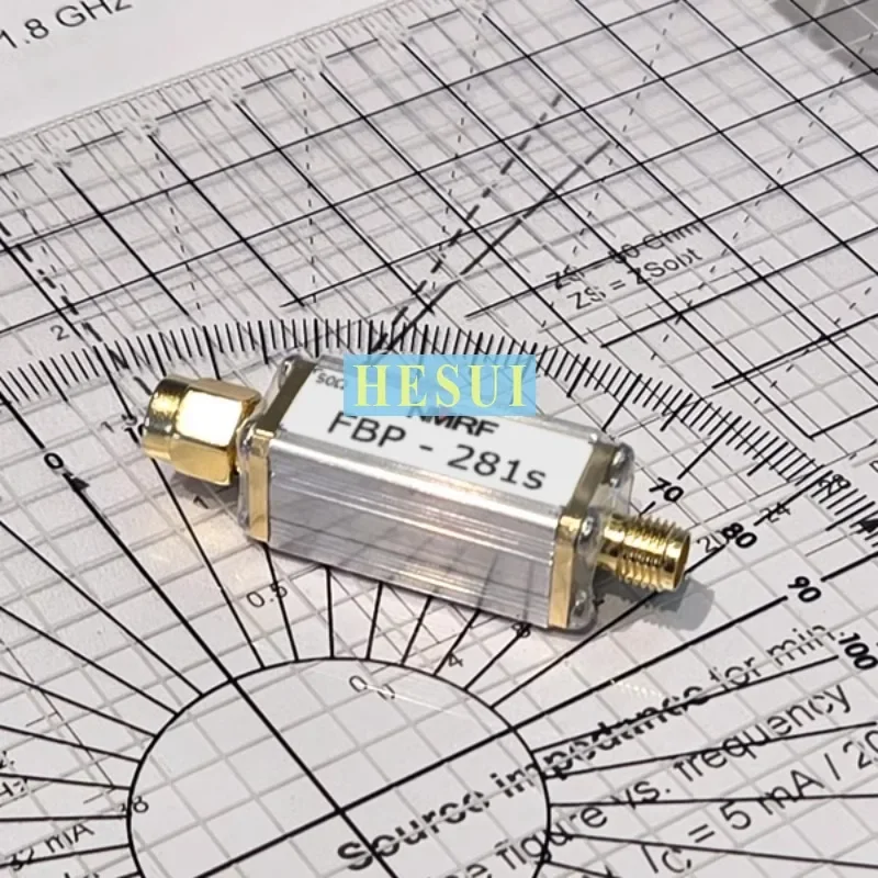 281MHz RF BPF Filter Module wireless paging system dedicated SAW bandpass filter, 8MHz bandwidth, SMA interface