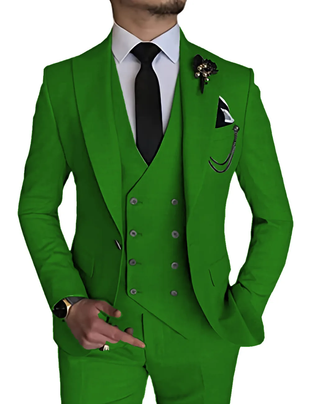 

Men's business wedding groom best man dress three piece suit L3269