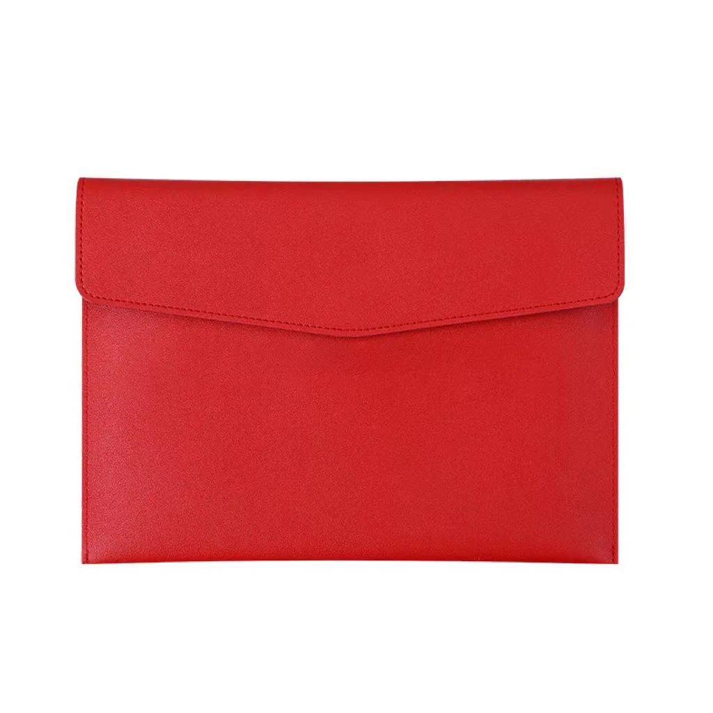 Leather Document Bag A4 Envelope Document Holder Quality PU Leather Document Pouch Femme Document Organizer File Bag