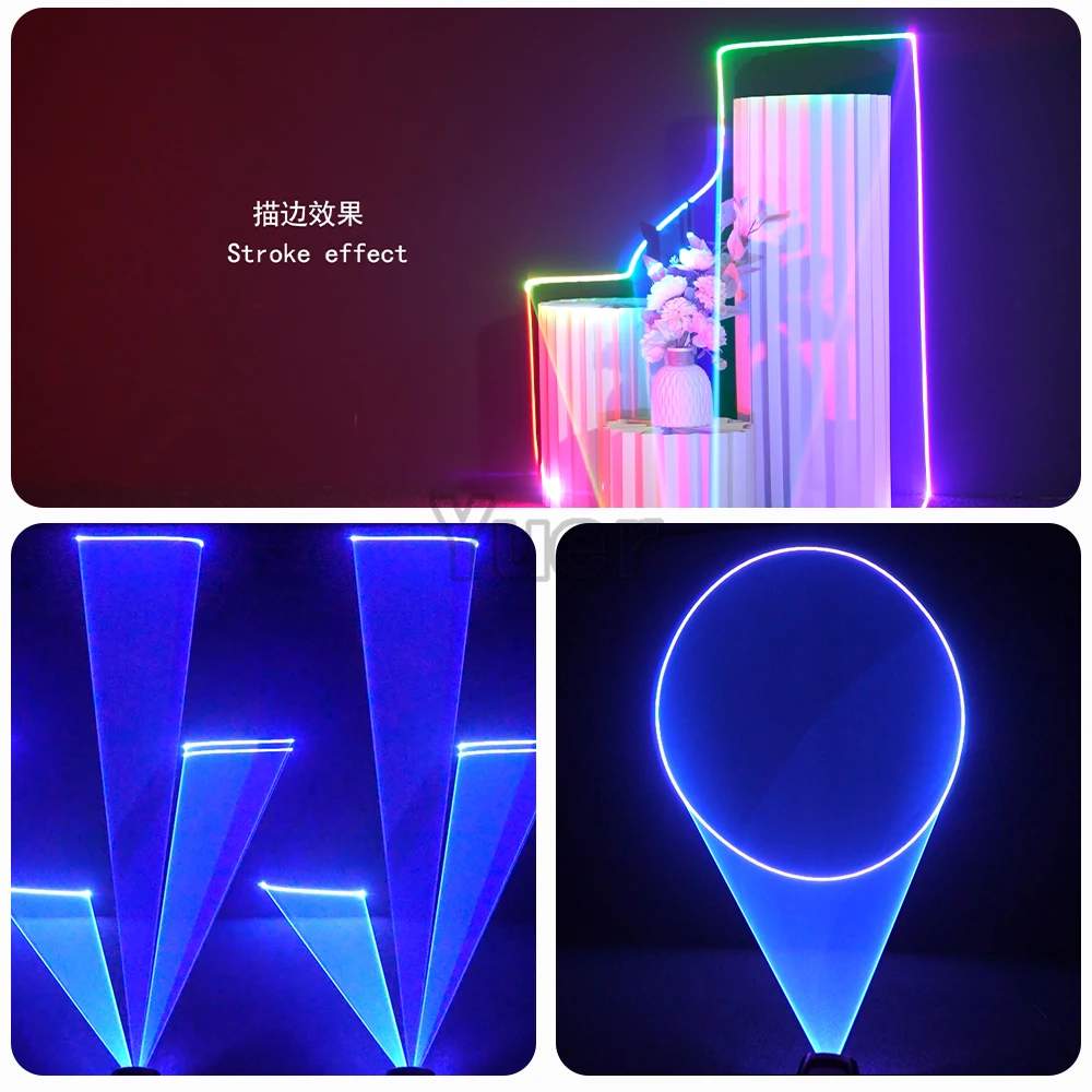 New 3W Handheld RGB Laser Light Bluetooth APP Remote Control With Battery Animation Effect For DJ Club Disco Wedding Bar