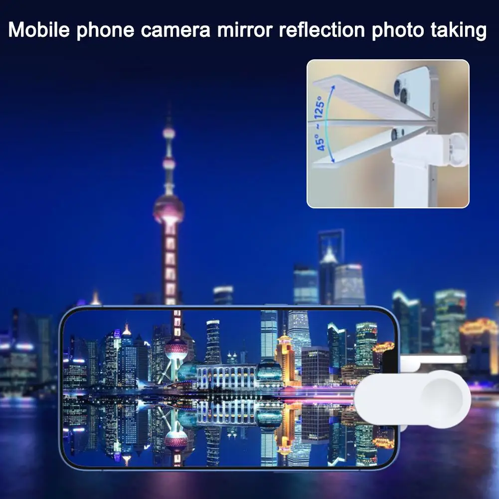 قابل للتعديل كاميرا الهاتف الذكي مرآة انعكاس كليب عدة آيفون وجميع الهواتف HD الزجاج انعكاس مرآة ل Creative Pho D6Q2 #2