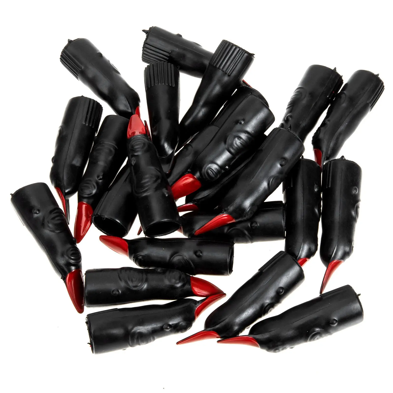 24 pezzi di unghie finte Ghoul Costume Puntelli di Halloween Dita finte spaventose in plastica