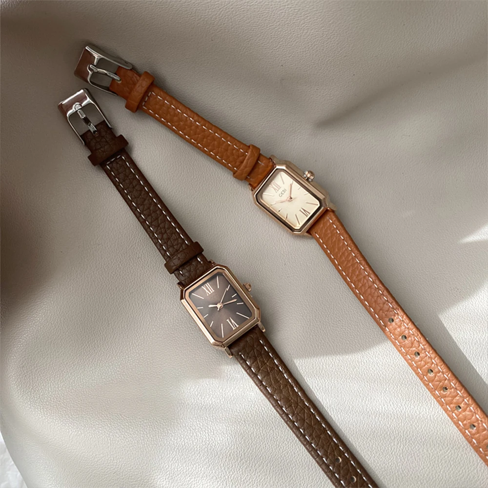 

Free shippings Fashion Simplicity Square belt Watch For women's girl student Chain watch strap watch Women's accessories