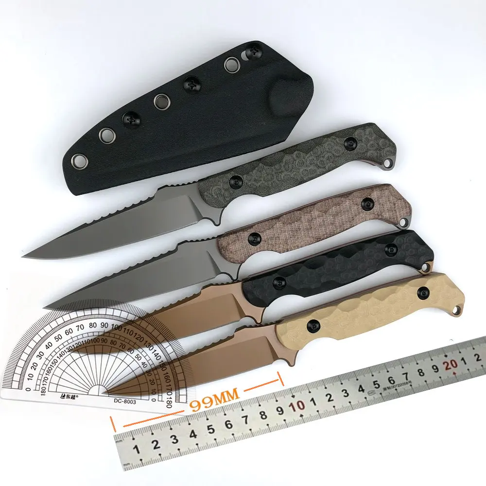 TRSKT Cool Hunting Knives,D2 Survival Camping Knife,Pocket Unboxing Knife,Edc Tool Flax/G10 Handle With Kydex Droshipping view 6