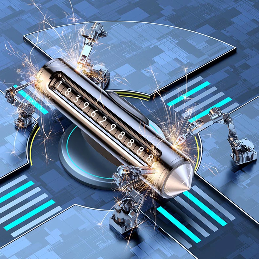 

Автомобильный безопасный молоток 2 в 1, оконный выключатель, временный парковочный номерной знак, спасательный аварийно-спасательный инструмент для выживания с основанием