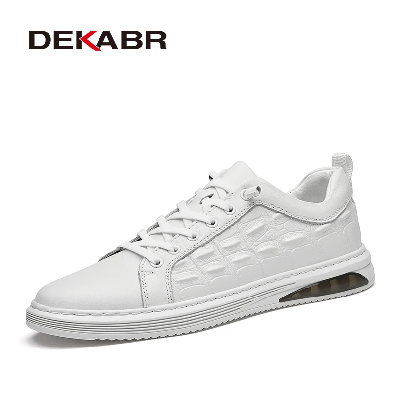 

DEKABR Fashion Casual Outdoor Men Shoes Genuine Leather Lace Up Comfortable Soft Sole Handmade Driving Shoes For Men Size 38-45