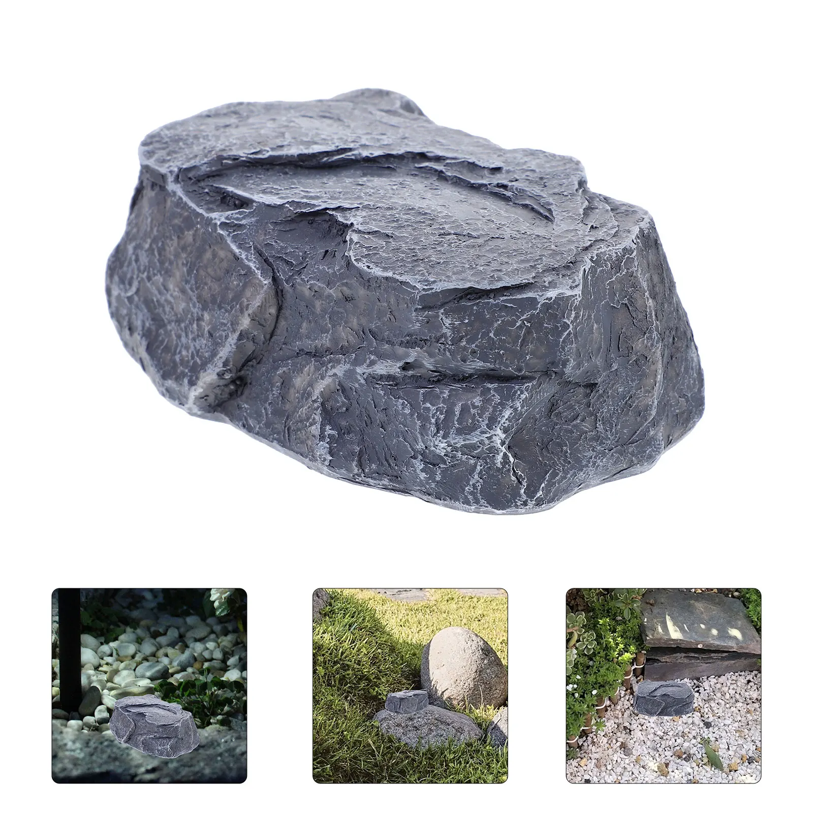 Simulation Stone Key Holder Outdoor Waterproof Resin Hider Box for Home Garden Security Hidden Storage
