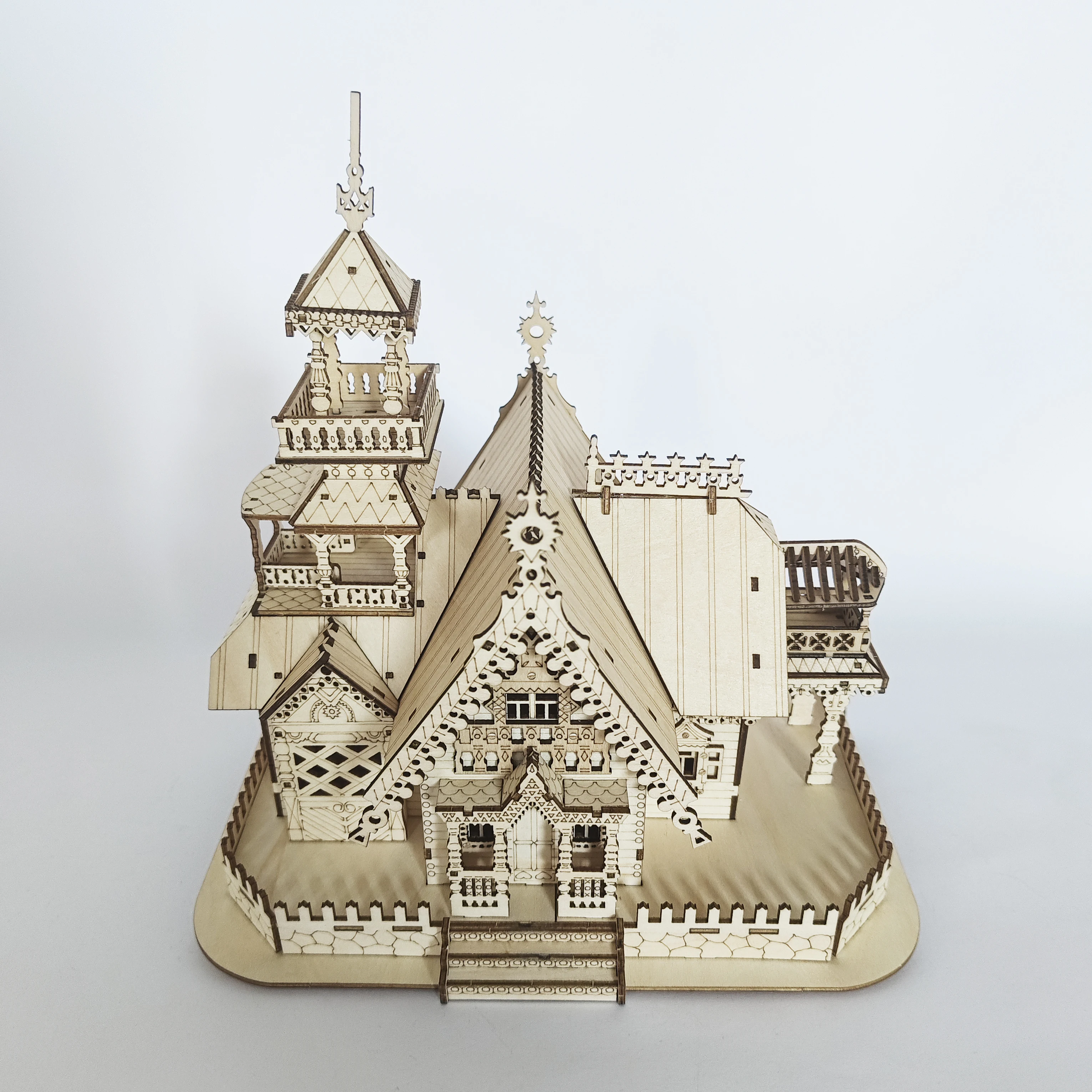 3D-Holzpuzzle: Mini Mei Hua Villa DIY Craft Holzpuzzle Ideales Geschenk für Geburtstage, Halloween und Weihnachten