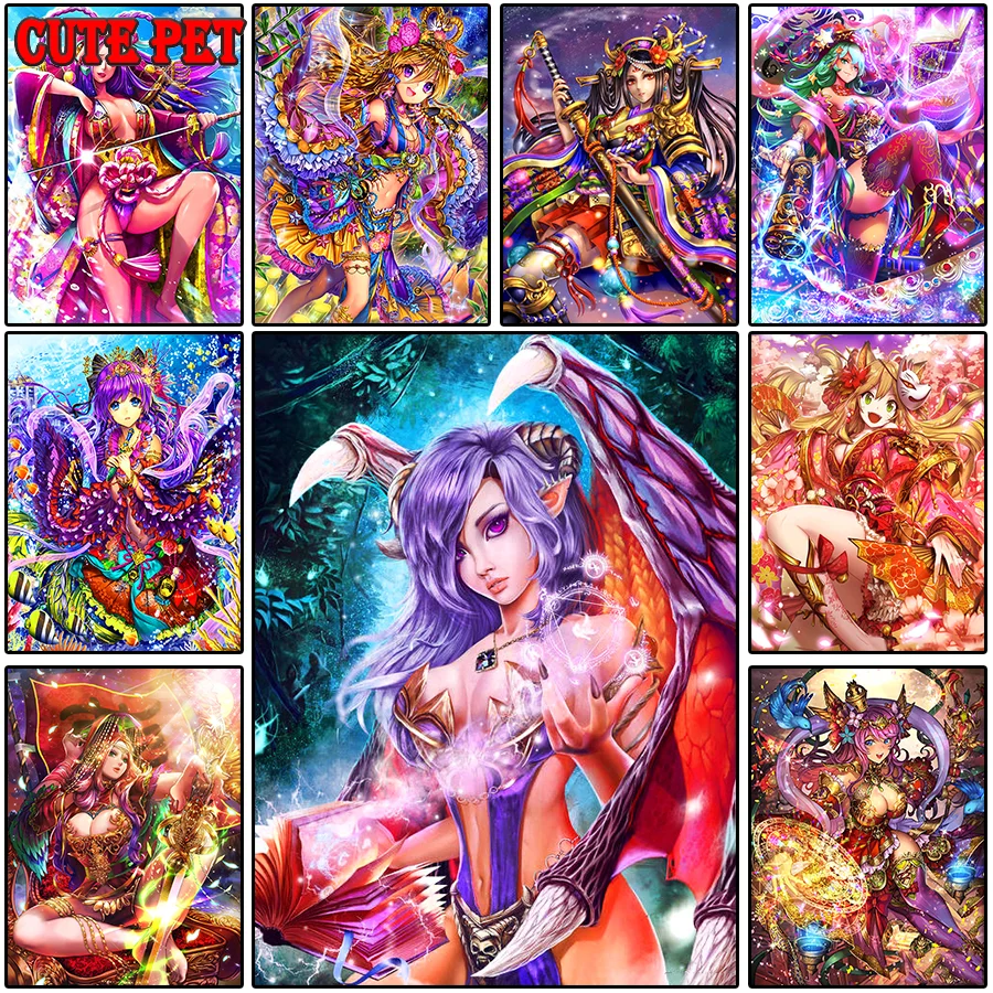 

Аниме девушка алмазная вышивка женщина-воин DIY алмазная живопись вышивка крестиком полная квадратная дрель горный хрусталь фантазийная девушка мозаика