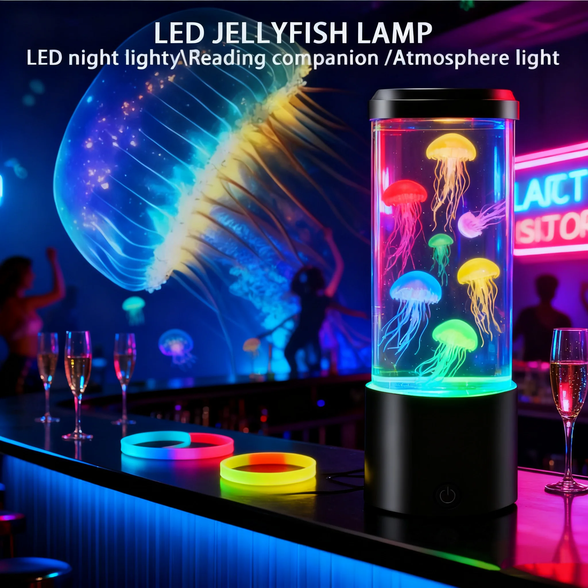 حوض السمك ضوء مع جهاز التحكم عن بعد 12 ألوان LED قنديل البحر مصباح أضواء الديكور المنزل أضواء الغلاف الجوي مستلزمات الحيوانات الأليفة المنزلية