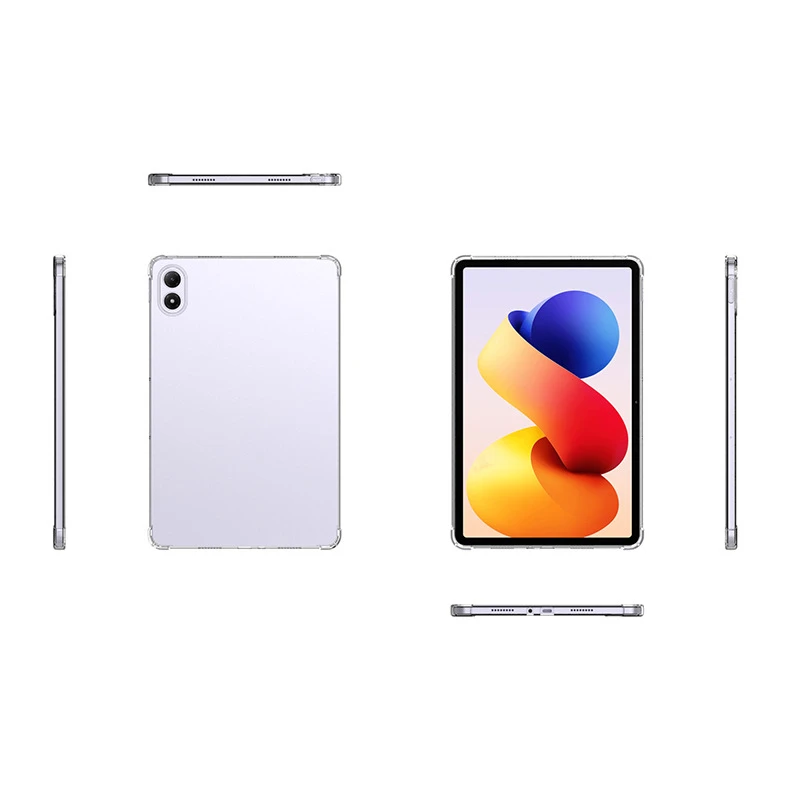 Miękkie etui z TPU z poduszkami powietrznymi do POCO Pad M1 12.1 cala 2025, przezroczyste etui na tablet Redmi Pad 2 Pro 12.1 cala 2025, przezroczyste silikonowe etui na tablet — zdjęcie produktu 3