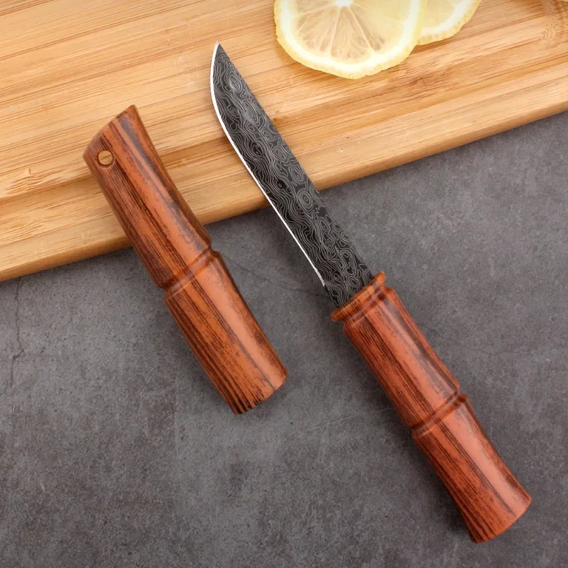Cuchillo pequeño para pelar frutas y carne, utensilio de cocina con mango de plástico, forjado, para carnicero