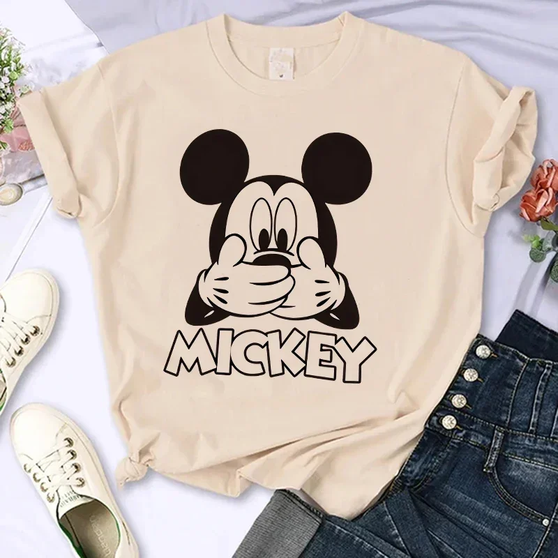 Hip Hop Disney T Shirt Minnie Children T-shirt Kawaii Tshirt Mickey Mouse Anime Cartoons Casual Vintage Clothes Women Top Tee